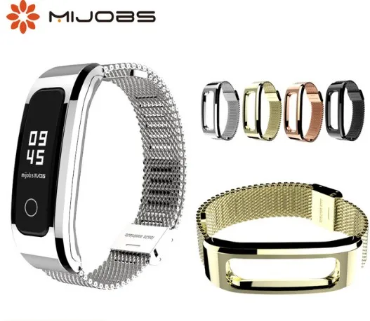 

Mijobs Milanese Metal Strap for Huawei Honor Band 4 Running Strap Smart Watch Wristband for Honor Band 4 Running Wrist Bracelet