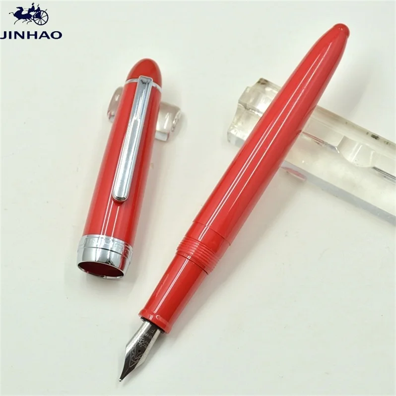 Jinhao 992 Лидер продаж 11 Цвета авторучка канцелярские принадлежности Роскошные F Перо Kawaii чернила ручки для Рождество подарок A8 - Цвет: red