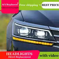Auto Styling voor VW Passat Koplampen 2016-2017 LED Koplamp Lens Dubbele Beam H7 HID Xenon bi xenon lens dag licht running