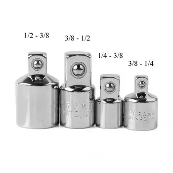 

4pcs/set Air Impact Socket Wrench Adapter Ratchet Drive Socket Adapter Converter Reducer 1/4 3/8 1/2 Hand Tools Set