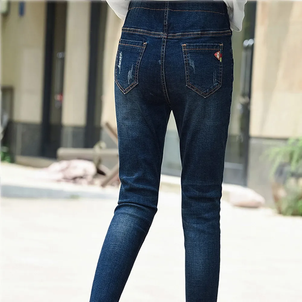 Длинные джинсы для беременных, обтягивающие Стрейчевые джинсы для беременных, рваные джинсы для беременных 12, 47, 3 GG