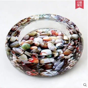 

K9 crystal ashtray, creative Home Furnishing decoration, Home Furnishing and office supplies, 0.15 meters in diameter
