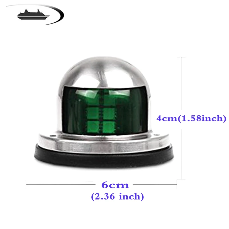 2 шт., светильник для морской лодки, яхты, 12 В, из нержавеющей стали, светодиодный навигационный светильник с бантом, понтоны, сигнальный светильник, s