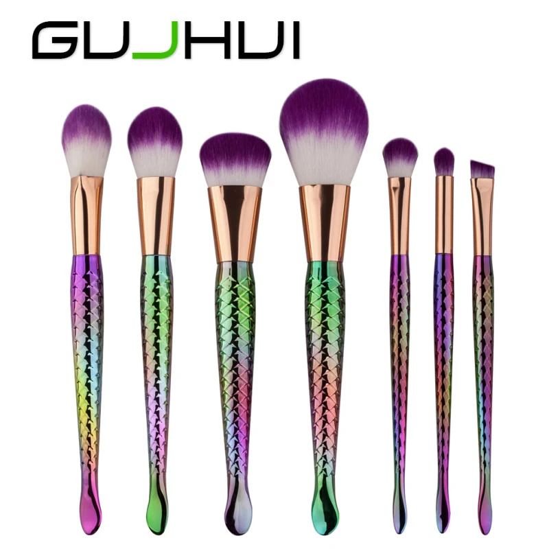 Best Deal New 7PCS Soft Fiber Make Up Foundation Loose Powder Eyebrow Blush Cosmetic Concealer Brushes