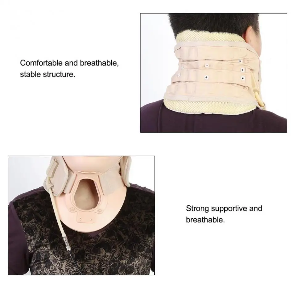 Бытовой Шейный воротник-Распорка Воздуха тяги терапия устройство расслабления боли шеи поддержка приспособление шейный Ортез для вытяжения