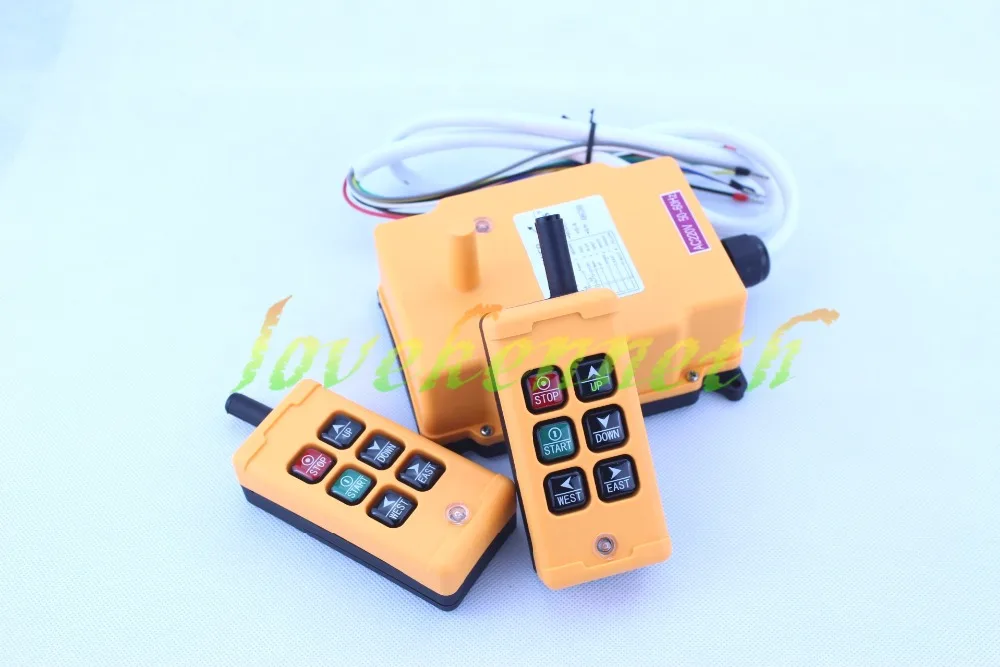 

HS-6 12-415V 2 Transmitters 6 Channels Industrial Wireless Crane Hoist Remote Control
