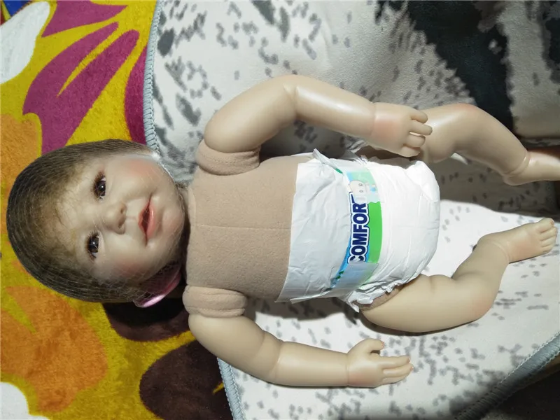 Симпатичные Bebe Reborn 20 дюймов силиконовые Reborn Baby Doll 48 см кукла Playmate подарок для девочек букеты на день рождения кукла азиатская игрушка для маленьких девочек