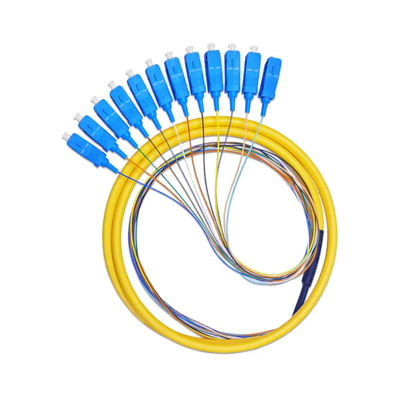 5 шт./лот Высокое качество 12 ядер SC/вывод UPC 1,5 м одномодовое волокно/UPC волокно оптический косичка