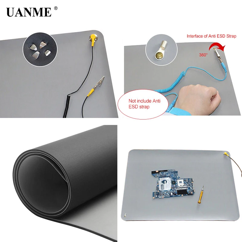 710x500x2 мм антистатический коврик ESD+ заземленная проволока+ запястье ESD для мобильного телефона компьютерная Чувствительная электроника ремонт одеяло рабочий коврик