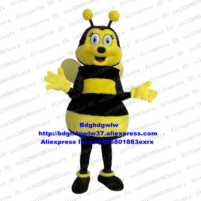 Длинные Мех животных пчела ОСА Hornet Vespid Шмель Bombus маскоты костюм для взрослых характер Детская школа ежегодное собрание zx2789