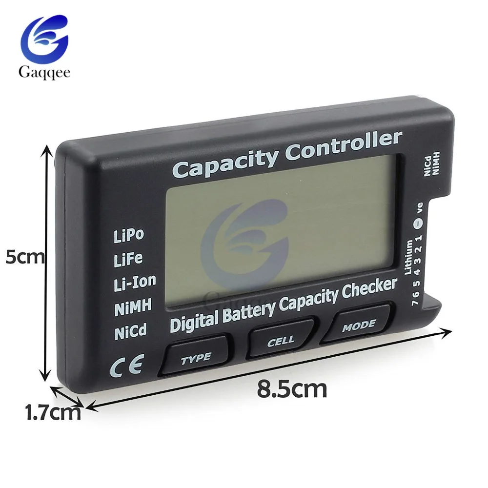 LiPo Tester Digital LiFe Li-Ion NiMH NiCd Spannung Kapazität Batterie NEU 