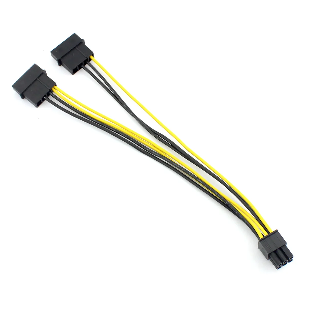 Высокое качество 18AWG 20 см двойной 4 Pin P 6 PCI E внешняя видеокарта кабель питания