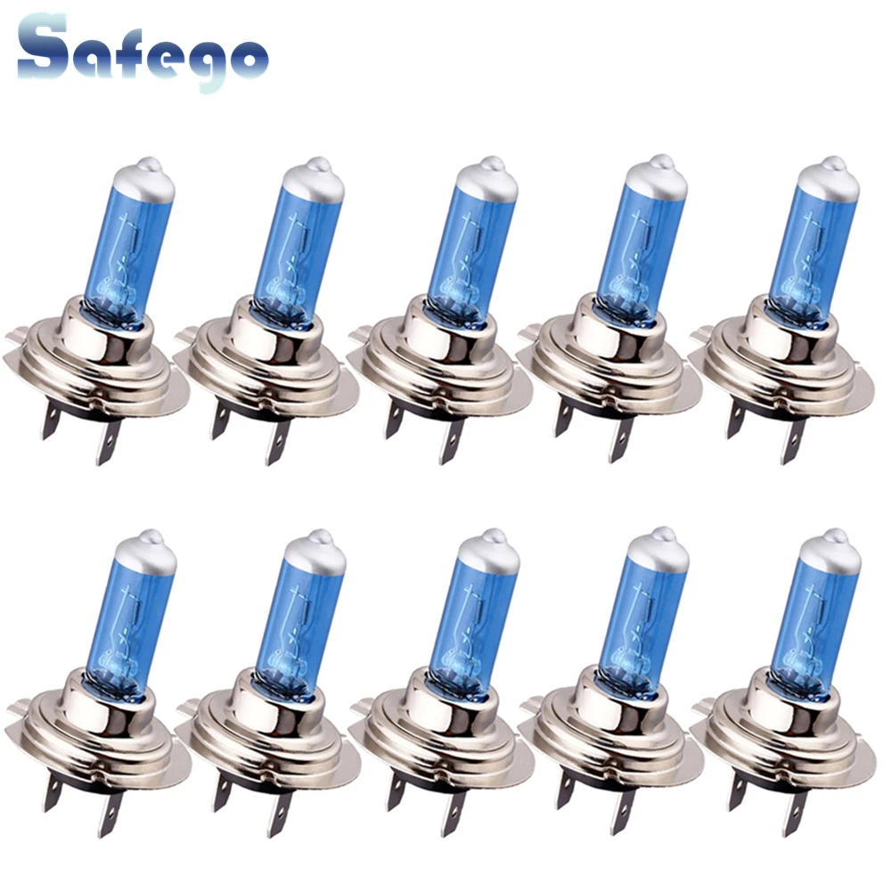 

10pcs car light source H7 halogen 100W fog lights headlight 12V PX26D auto led lamps bulb headlamp super white halogen H7 xenon