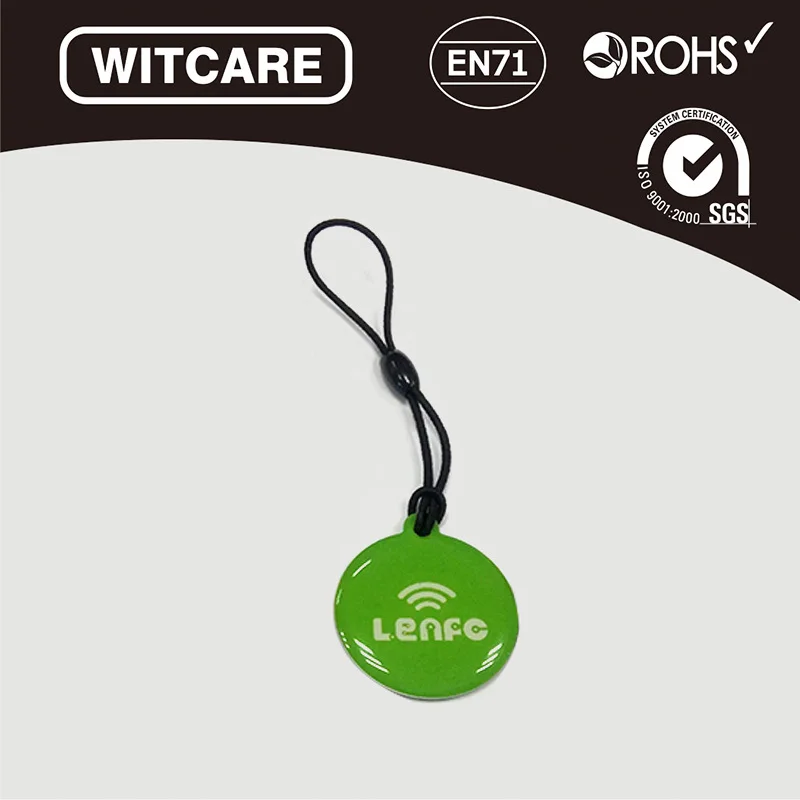 

(4pcs/lot) FM11 chip 13.56MHZ Water proof NFC Epoxy tag compatible with all cell phone device * Free Shipping * Green