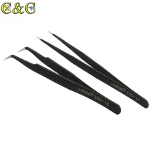 2 шт. ESD-11 ESD-15 антистатические изогнутые щипцы с прямым наконечником прецизионные паяльные пинцеты набор электронных ESD пинцет Инструмент
