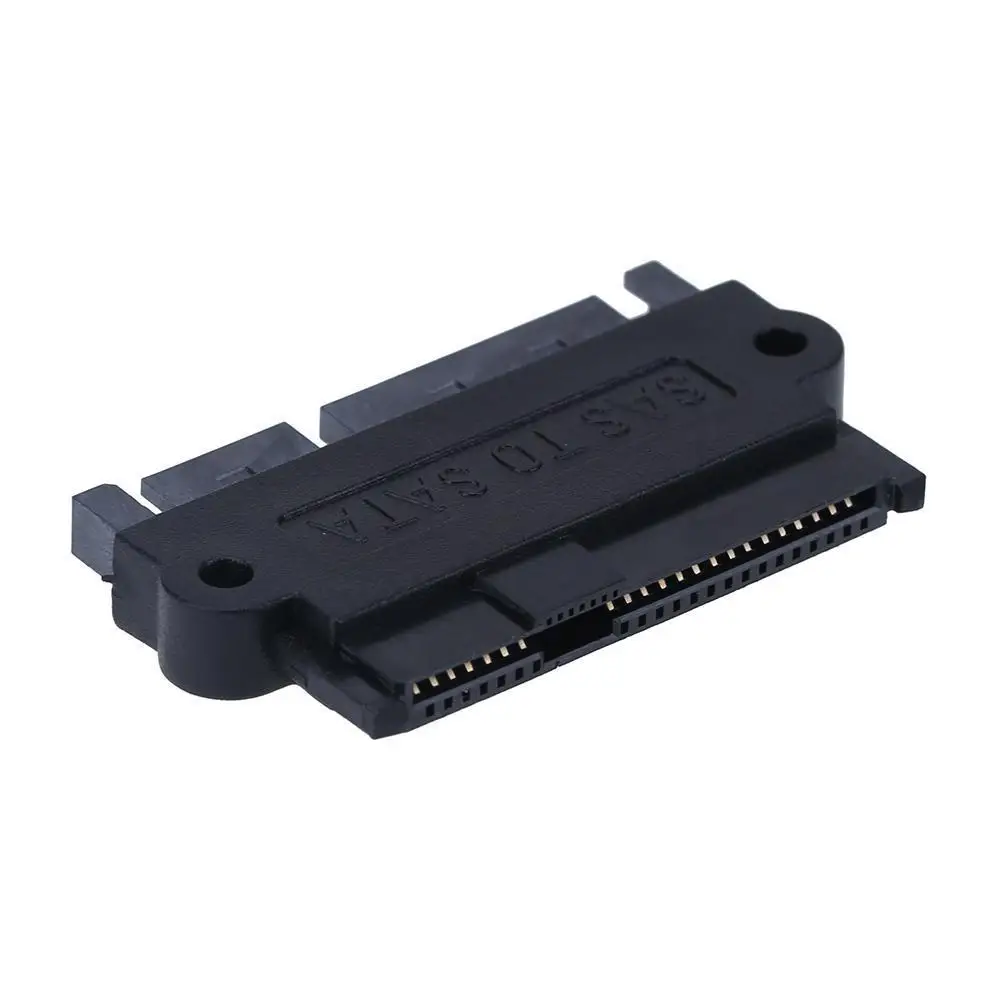 

180 Degree SAS To SATA Adapter Angle Adapter Converter Straight Head Copper Core 1pc 5Gbps Hot Durable