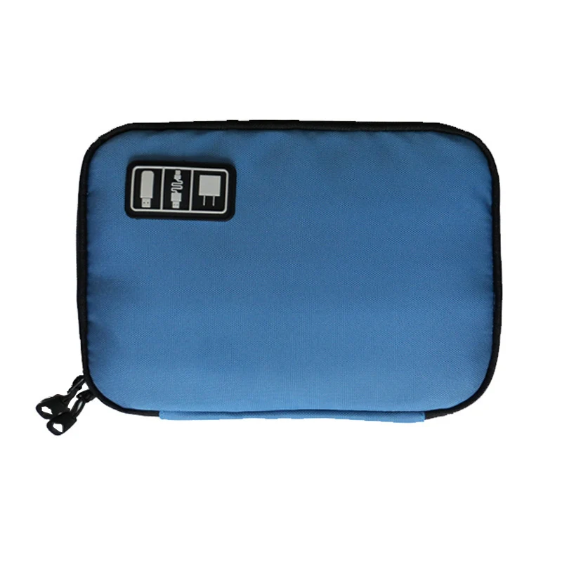 Высококачественная нейлоновая Водонепроницаемая дорожная электроника Аксессуары Органайзер сумка чехол для зарядных устройств кабели и т. д., сумка для аксессуаров - Цвет: blue