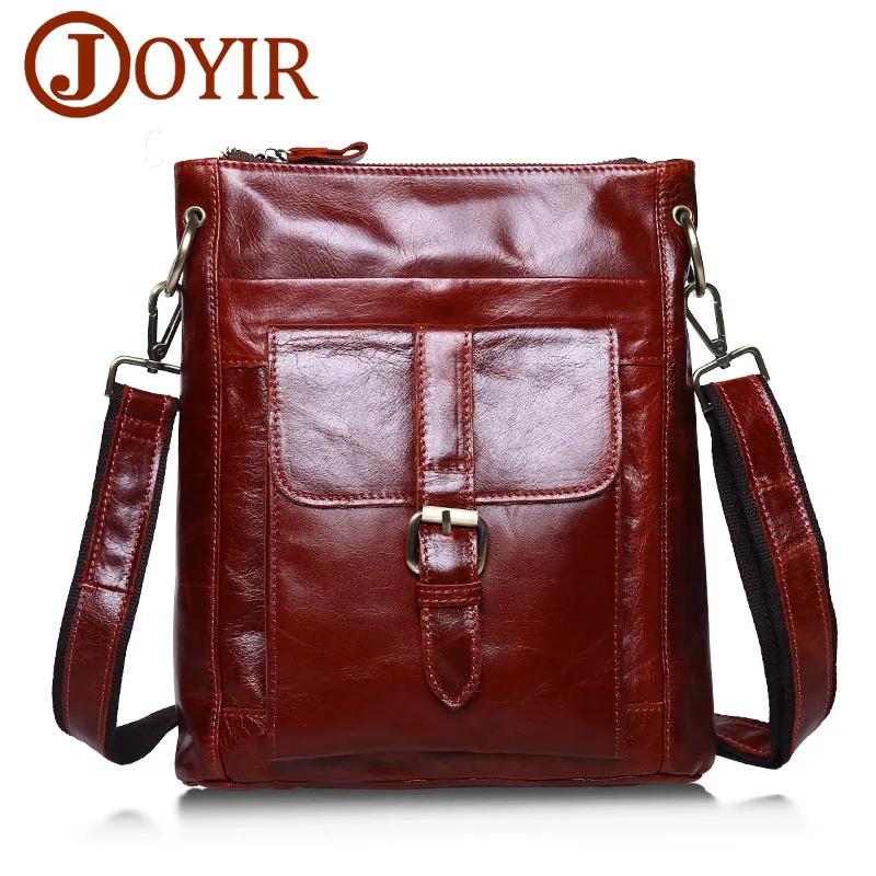 

JOYIR Vintage men bag cowhide leather men messenger bag travel bags crossbody coffer genuine leather bags for man 8691