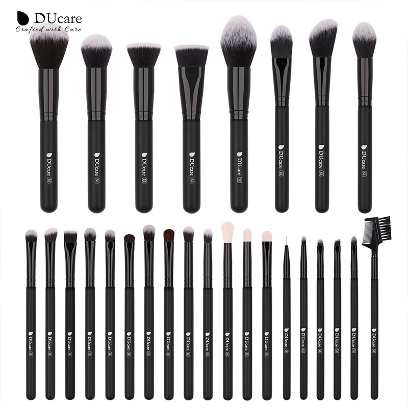 

DUcare 27PCS Makeup Brushes Set Foundation Eyeshadow Powder Brush Professional Goat Hair Brushes for Makeup Cosmetic Tools Kit