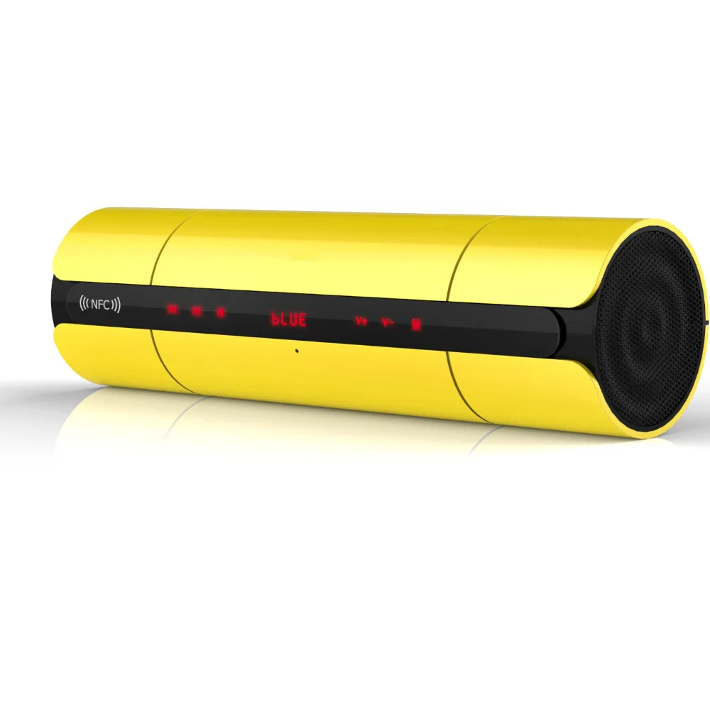 JKR беспроводной Bluetooth динамик NFC Сабвуфер светодиодный сенсорный экран Altavoz портативный динамик поддержка USB TF карта - Цвет: Цвет: желтый