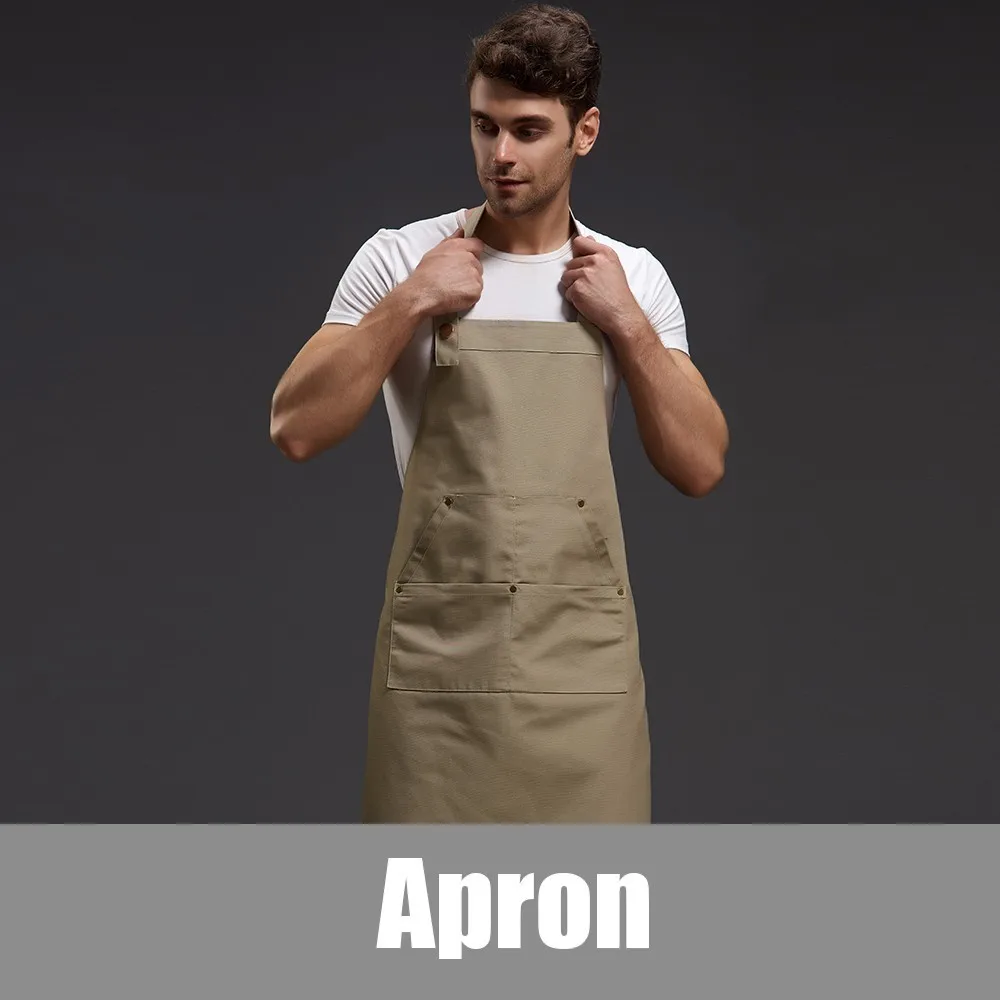Apron 3 Холщовый Холтер шеи сплошной цвет унисекс кухня без рукавов приготовления фартук маслостойкий кофе магазин пекарня Парикмахерская форма для продавца Pinafore - Цвет: Apron 3