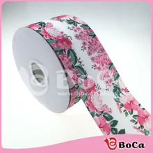 Горячая " 75 мм Цветок серии теплопередачи grosgrain ленты принять на заказ