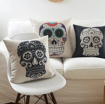 

#1091 Creative Indiana Fashion creative skull cushion pillow home sofa bed Dec creative no filling