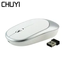 CHUYI беспроводной Rechargebale usb‑мышь оптическая 1600 dpi ультра тонкая Mause 2,4 ГГц игровая мини компьютерная мышь для ПК ноутбука