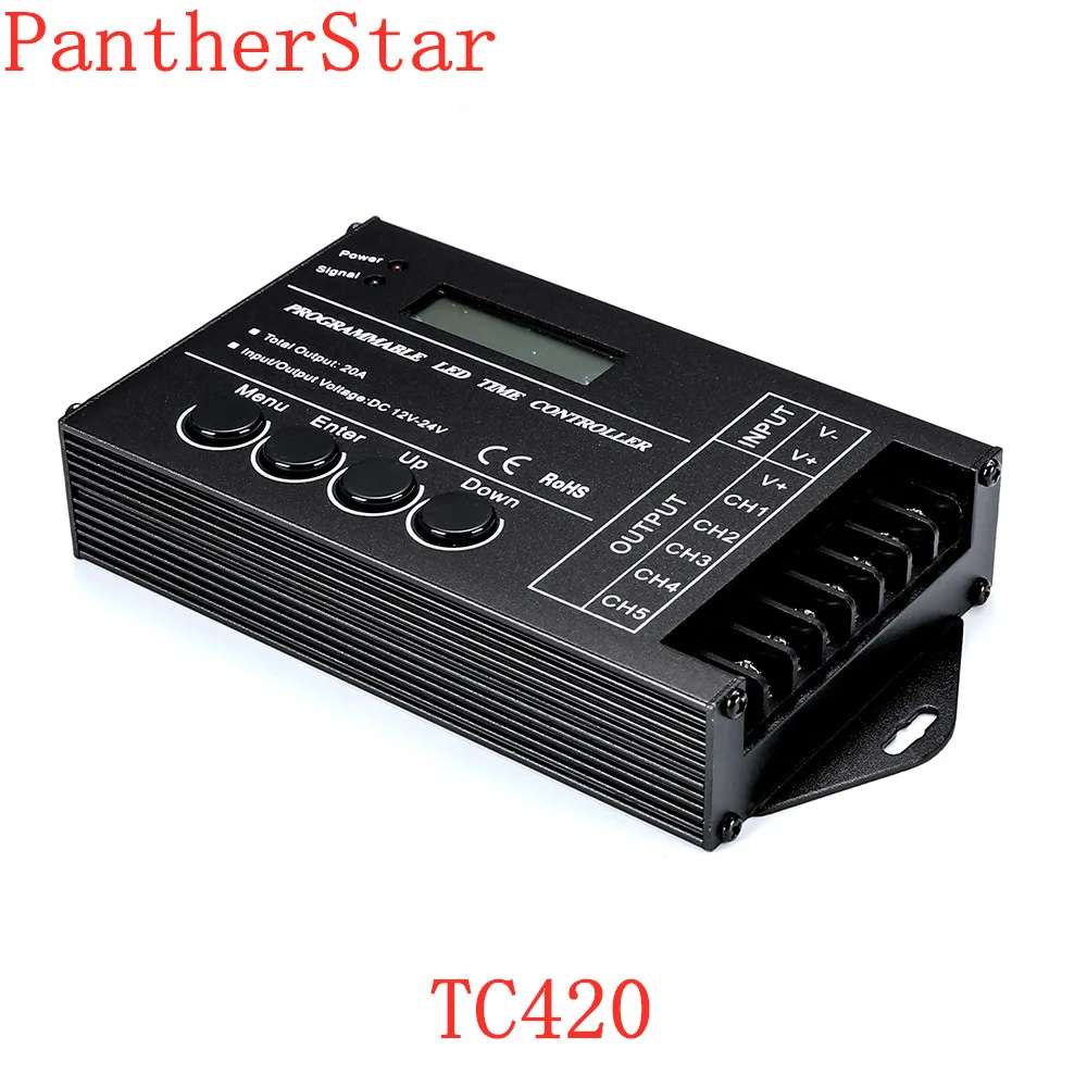 

LED upgraded version TC420 TC421WF time programmable 5 CH output led strip light controller, Widely used in aquariums, fish tank