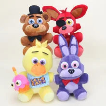 25cm FNAF Plüsch Puppe Freddy Bär Foxy Chica Bonnie gefüllte Plüsch Spielzeug Kid Kinder Puppen Kinder spielzeug