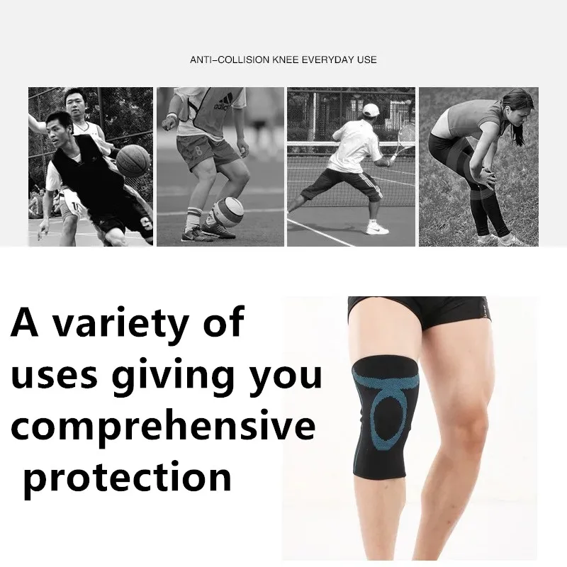 1 шт. волейбол баскетбол наколенник поддержка езда на открытом воздухе бег колено поддержка колено рукав ортопедические наколенники брекеты