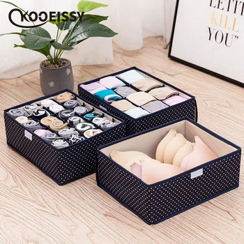 

New Washable Bra Underwear Storage Box Foldable Household Organizer Non-woven Wardrobe Drawer Closet Organizer For Socks