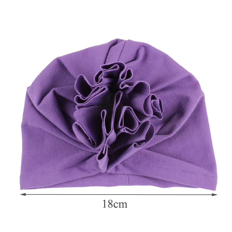 Nova Moda Cvetlicna Kapa Za Novorojencke Elasticne Otroske Turban Kape Za Dekleta 10 Barv Bombazna Dojencka Beanie Cap 1 Pc