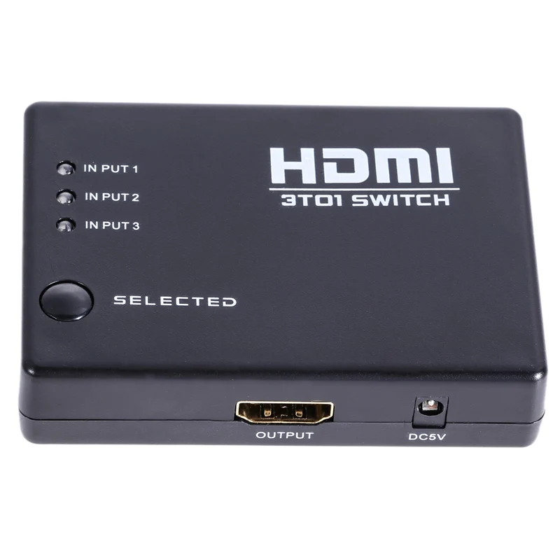 

3 Port 1080P Video HDMI Switch Switcher Splitter Hub Box + IR Remote For HDTV PS3 DVD Promotion