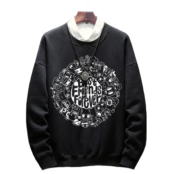 

New Spring Fashion Brand Hoodies Men Casual Plus Size Pullovers Sweatshirts Letter Printed Brand Clothing Plus Size 8XL
