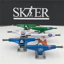 Piezas de Skate de Calidad de Tipo Hueco Medio Camiones Skateboard 5.5 & Quot; Camión de Skate de Color Estampado Camiones de Aluminio de Skate Piezas de Skate de Calidad de Tipo Hueco Medio Camiones Skateboard 5.5 & Quot; Camión de Skate de Color Estampado Camiones de Aluminio de Skate