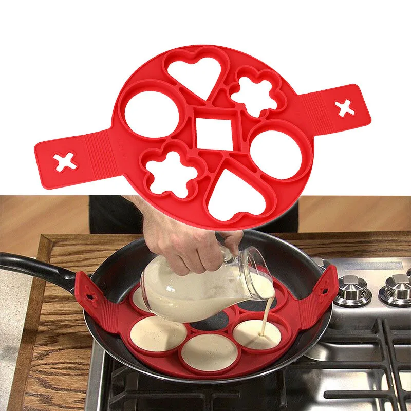 

Nonstick Cooking Tool Egg Ring Maker Egg Silicone Mold Pancake Cheese Egg Cooker Pan Flip Kitchen Baking Accessories