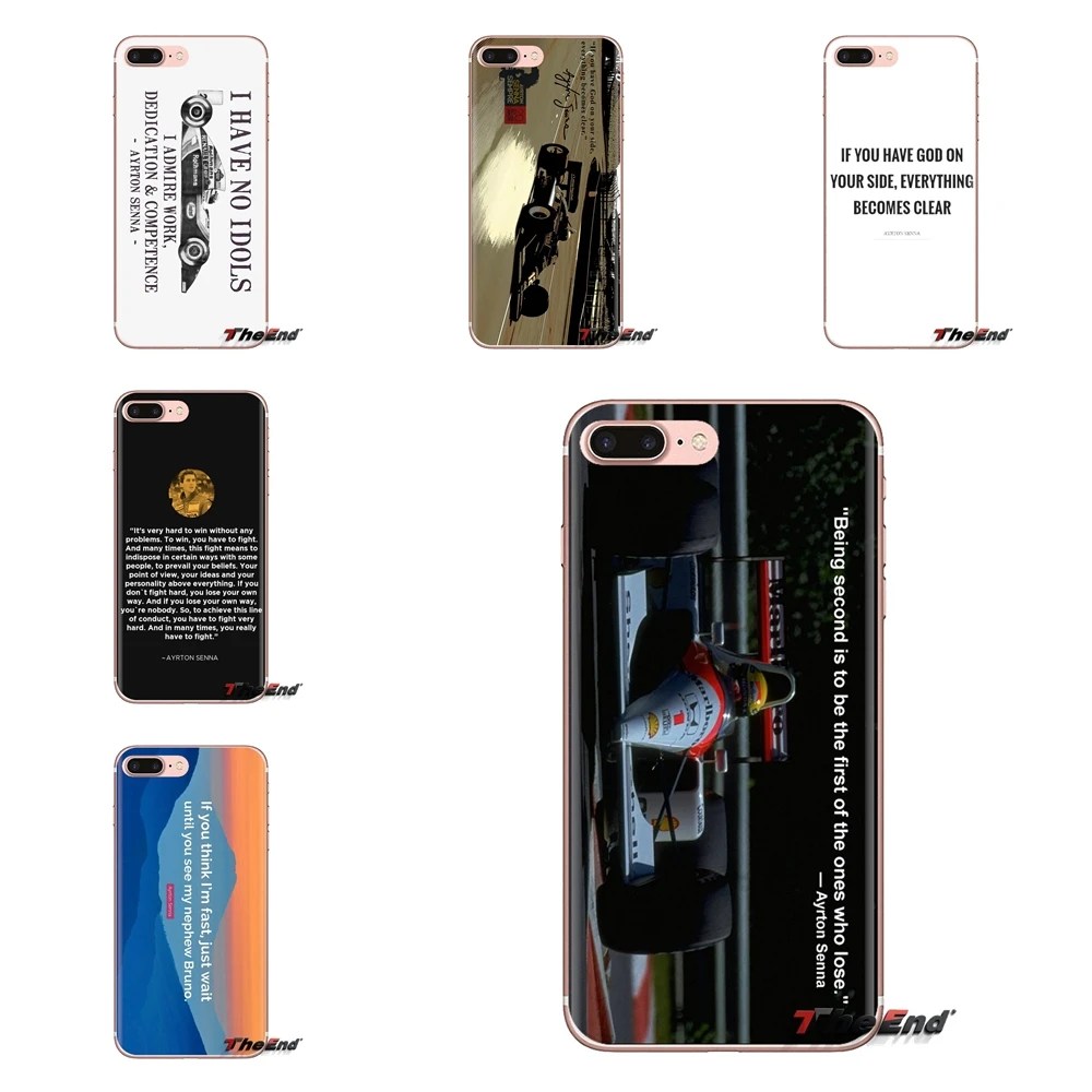 TPU Transparent Bag Case For Huawei Mate Honor 4C 5C 5X 6X 7 7A 7C 8 9 10 8C 8X 20 Lite Pro Ayrton Senna Drive Racing Star quote |