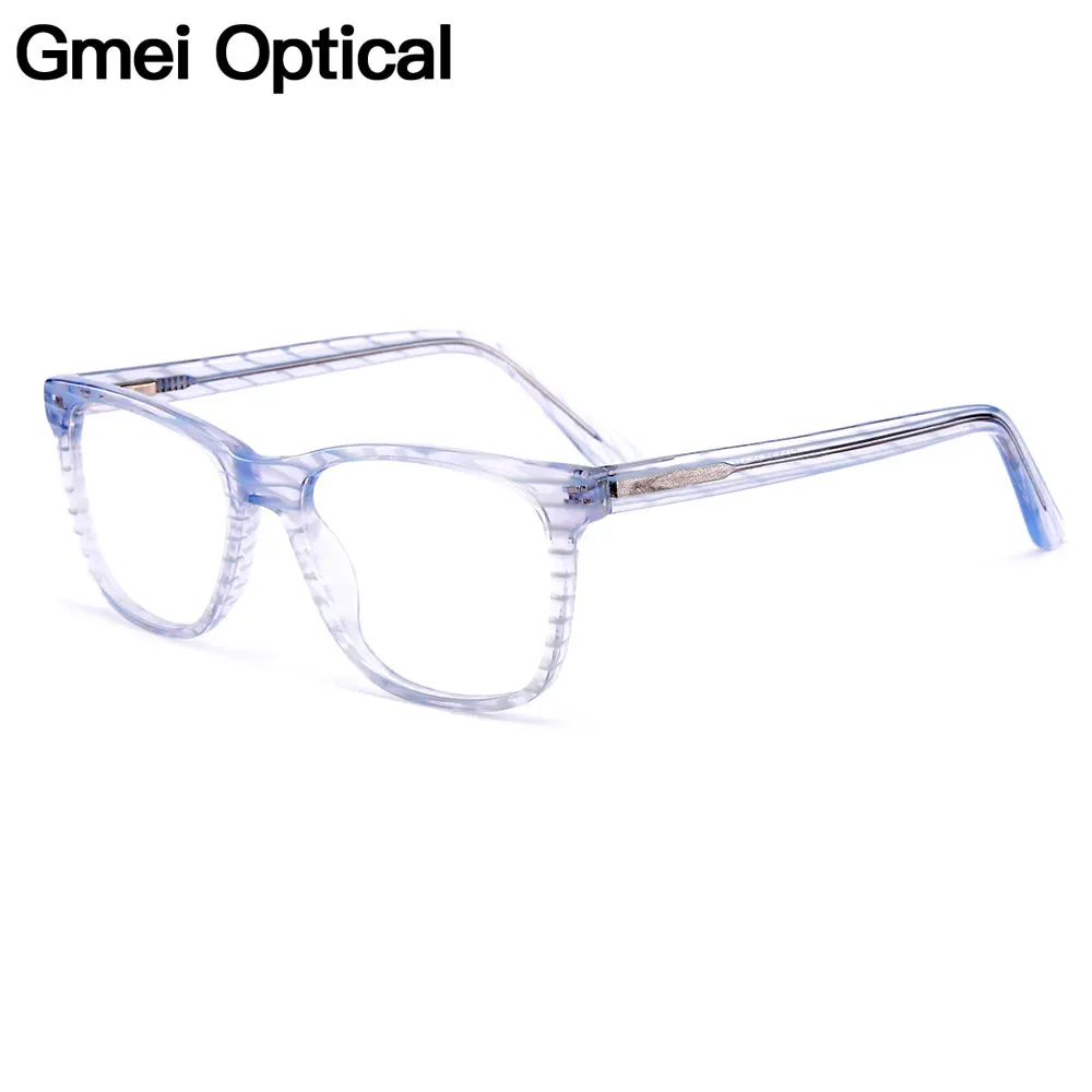 

Gmei Optical Classical Square Acetate Full Rim Optical Men Glasses Frame Women Myopia Presbyopia Eyewear With Spring Hinges A127