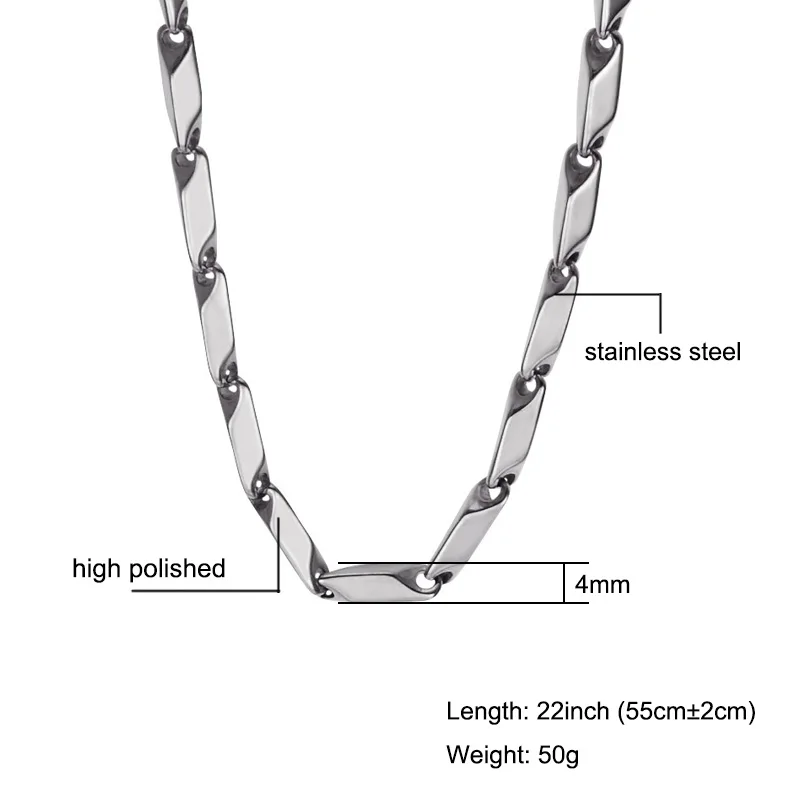Хип полированный Золотой Цвет Титан Нержавеющая сталь 55 см длинная палка Абердин цепи ожерелья для мужчин ювелирные изделия - Окраска металла: N01270