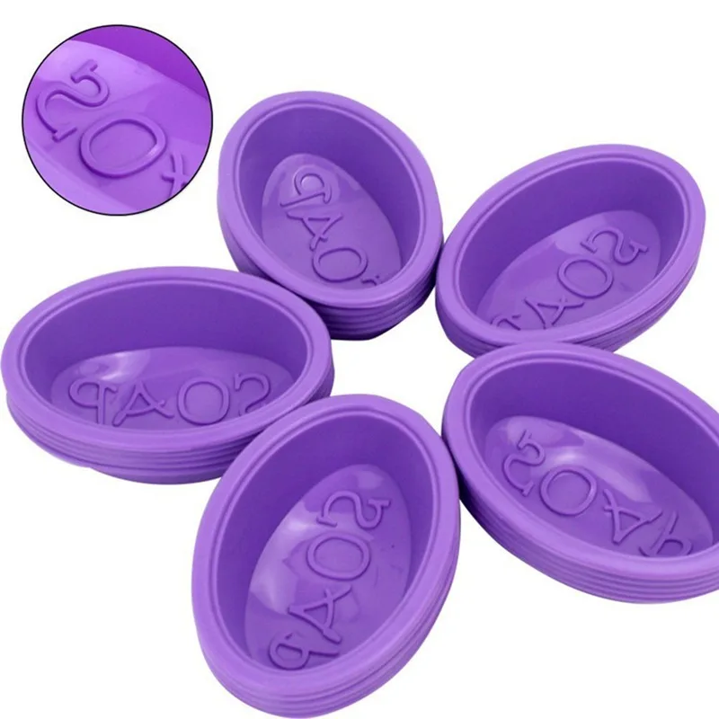 1 Hole 3D Silicone Soap Mold Oval Shapes Massage Therapy Bar Soap Making  Mould DIY Cupcake Pastry Baking Molds Soap Resin Crafts