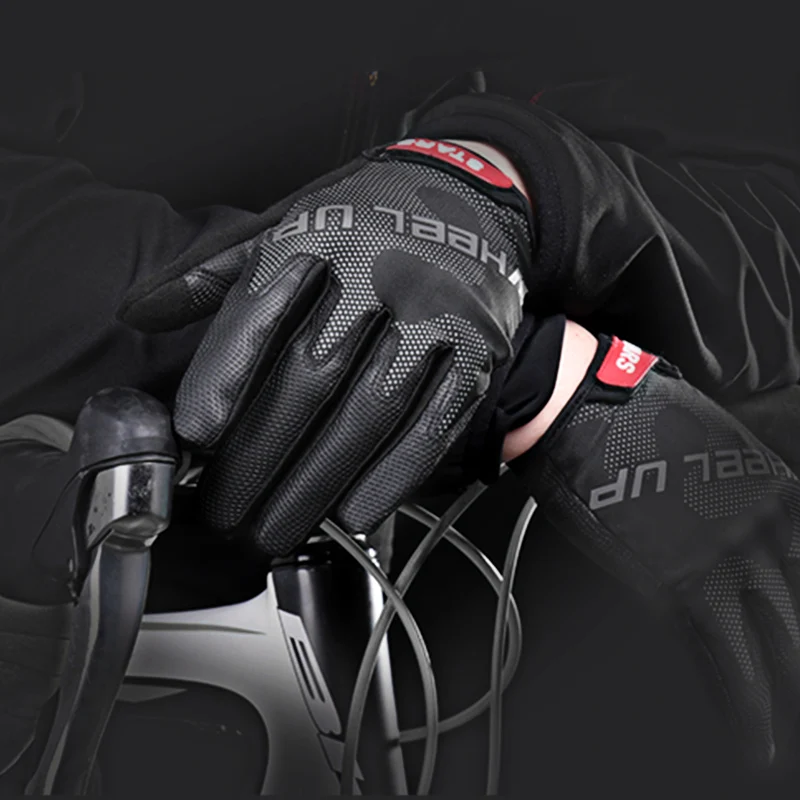 Wheel Up Full Finger Cycling Glove Anti-slip Bike Bicycle Gloves Touch Screen MTB Road Bike Gloves Sport Shockproof Gloves