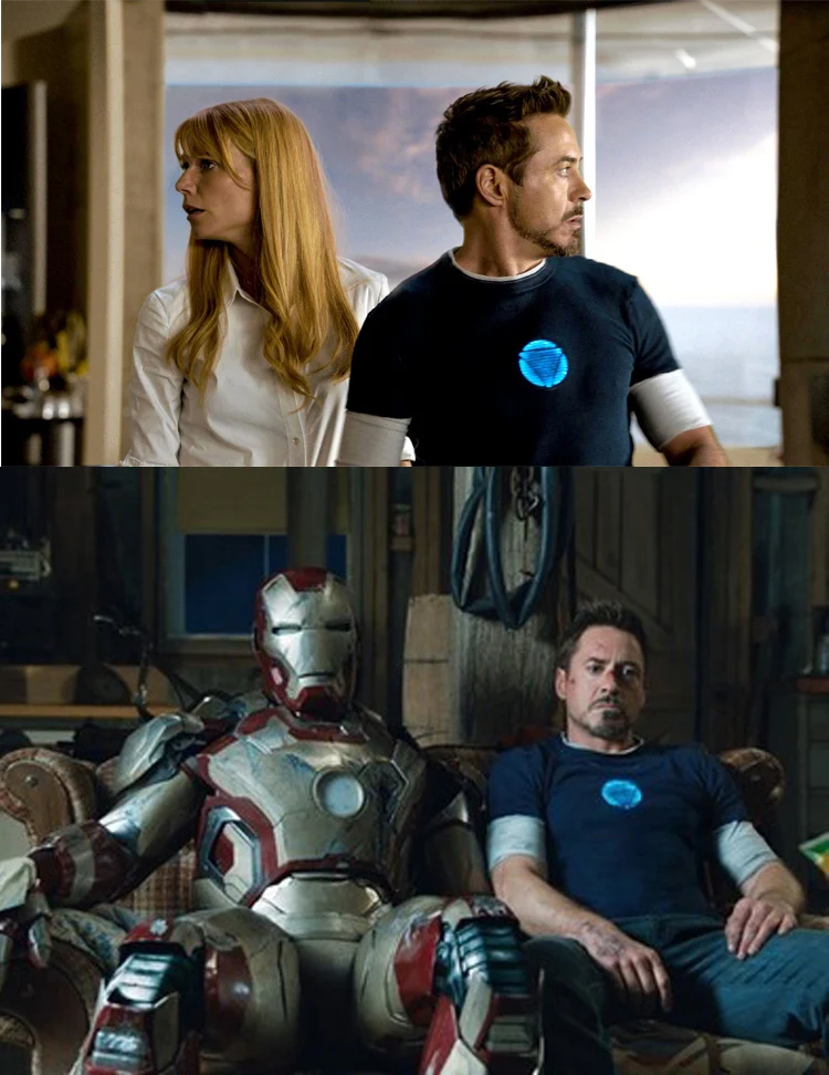 Железный человек 3 футболка боевой костюм Tony Stark «Железный человек» футболка светящаяся футболка с коротким рукавом Железный человек топ Homme Мужская Косплей
