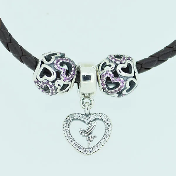 100% 925-Sterling-Silver бусины и мотаться в форме сердца на продажу подходит европейский