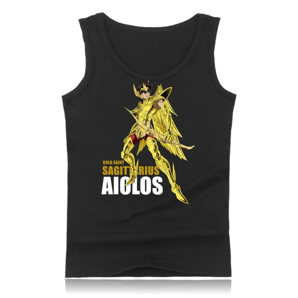 

Fashion Seiya Carton Cotton Plus Size Muscle Tank Tops For Men Summer Vests And Bodybuilding Tank Tops Men Cool Character