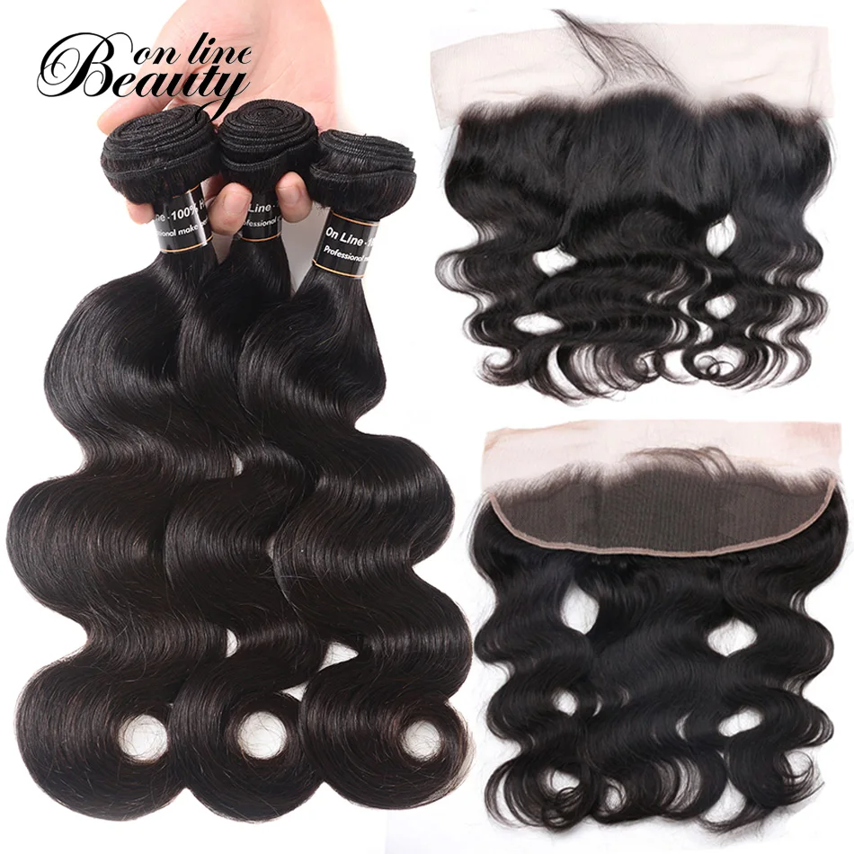 Ear To Ear Lace Frontal Closure With Bundles Peruvian Body Wave Closure 3 Pcs BOL Remy Human Hair Bundles Closure With Baby Hair body-wave