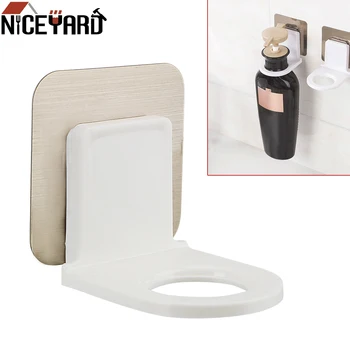 

Strong Adhesive Hook Wall Storage For Body Wash Shampoo Bottle Wall Mounted Self Sticky Hooks Power Plug Socket Hanger Holder