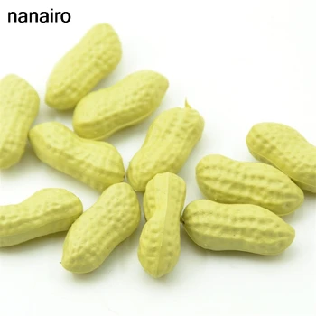 

Cheap 10pcs artificial handmade simulation fruit plastic peanut wedding decoration home kitchen DIY wreath Props Accessories