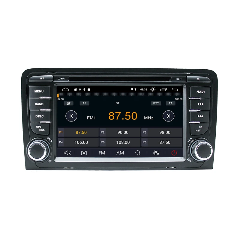 IPS DSP 2din Android 9.0 Car DVD GPS Navigation For Audi A3 8P 2003-2012 S3 2006-2012RS3 Sportback
