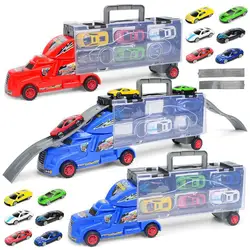 2018 Новый Контейнер Сплав 6 шт. игрушечных автомобилей Колёса раздвижные трек автомобилей Обучающие Динки игрушка высокое качество модель